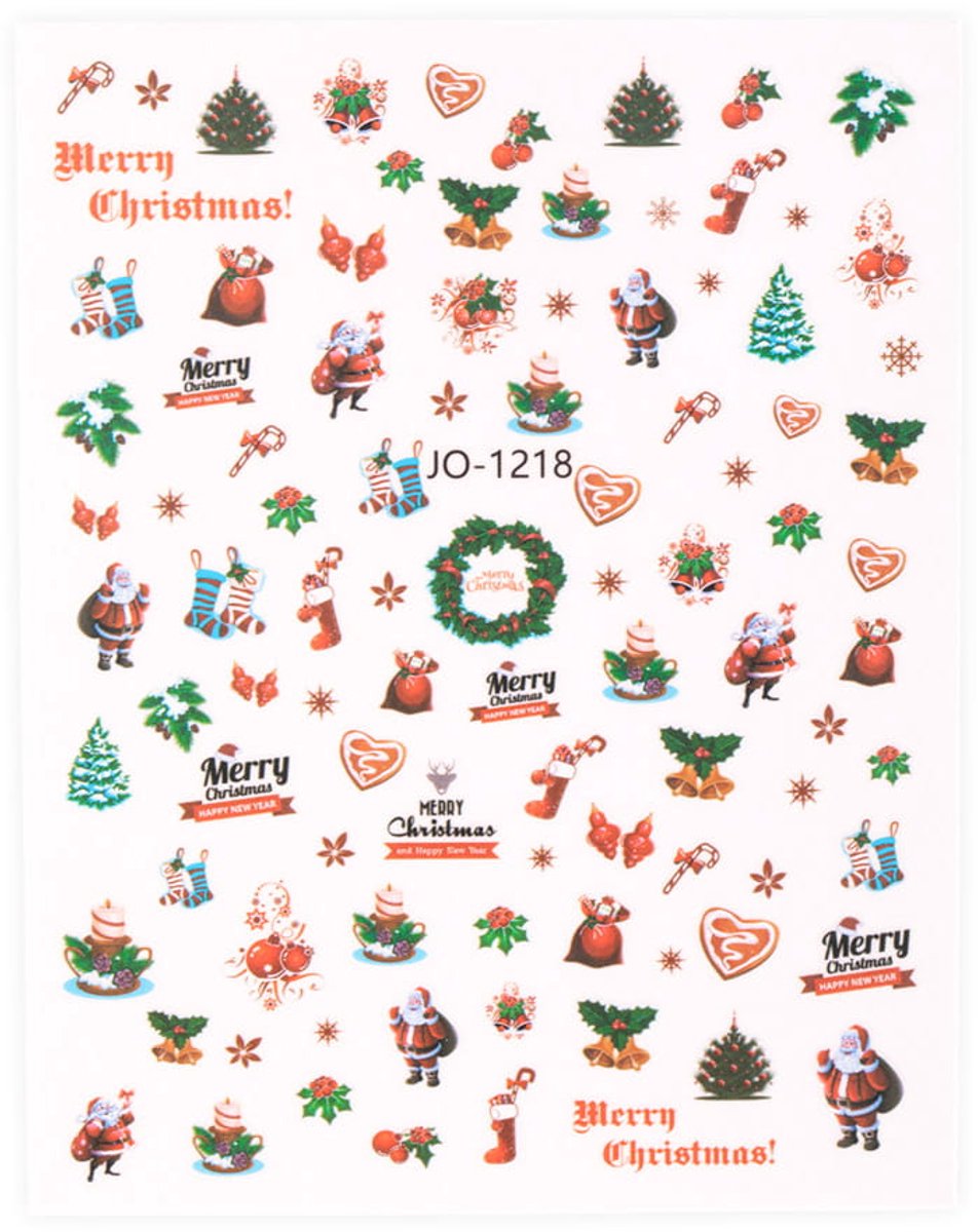 GNB-LAB JO-1218 - Nagelstickers - Zelfklevend - Kerstmis