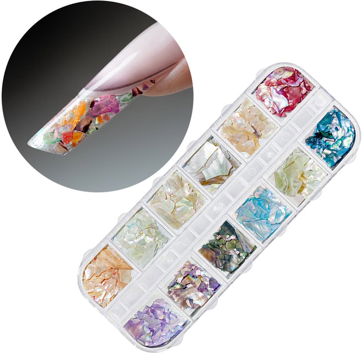 GNB-LAB - Nagelversiering - Kruszone Muszle - Kasetka Nr 4 - Perlmour Effect