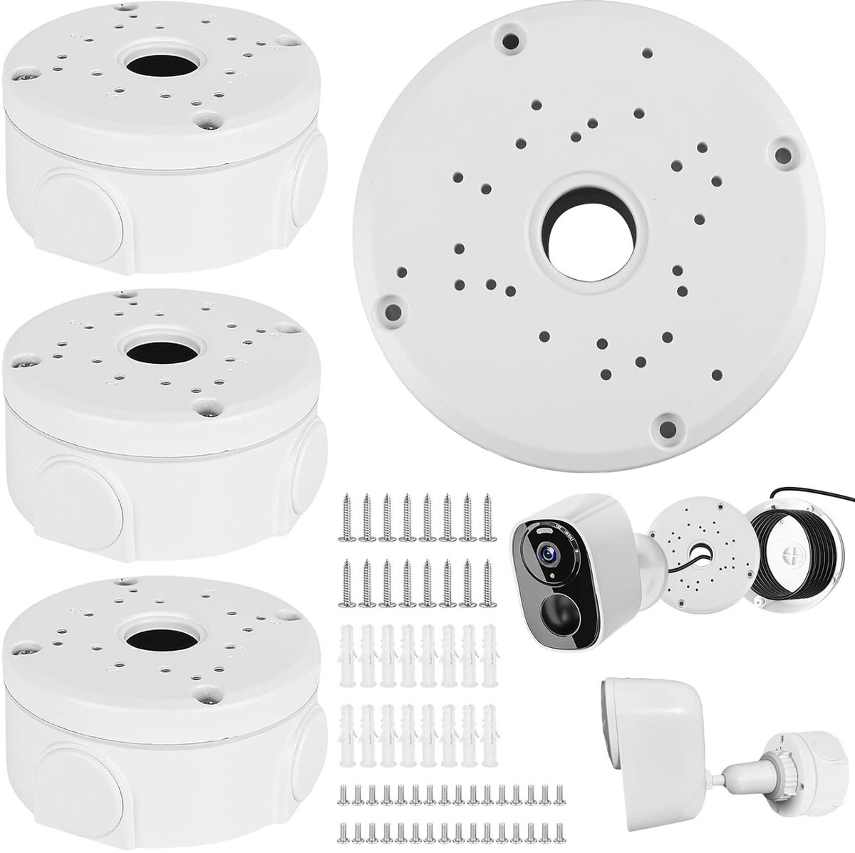 Waterdichte Junction Box voor Bewakingscamera's - Universele Montagebox voor Dome Camera's, Beveiligingscamera Bevestiging en Accessoires