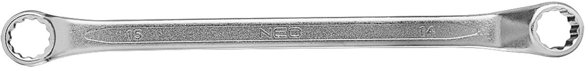 NEO Serie - Afgebogen Ringsleutel - 14 x 15 mm - 45 graden - Chroom-Vanadiumstaal