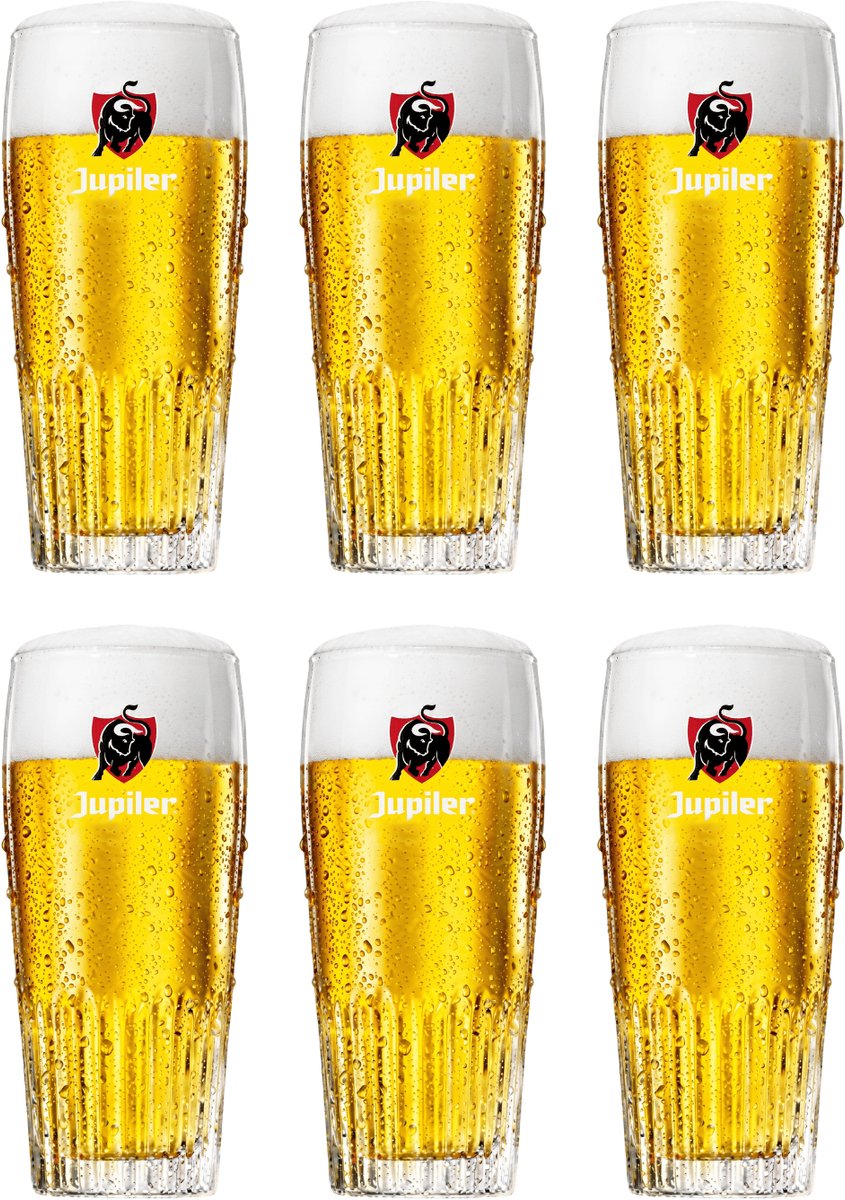 Jupiler - Bierglas 33cl - 6 stuks