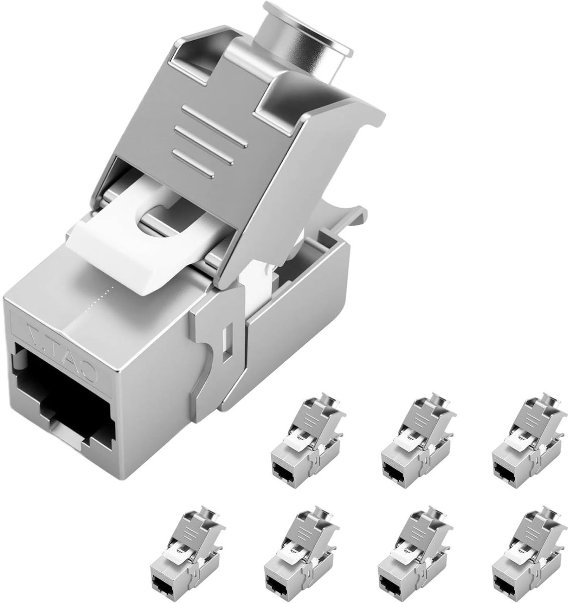 8 Stuks Keystone Jack Modules tot 1000MHz voor CAT7, CAT6 en CAT6a Netwerkverbindingen, RJ45 Connectoren voor Stabiele Dataoverdracht