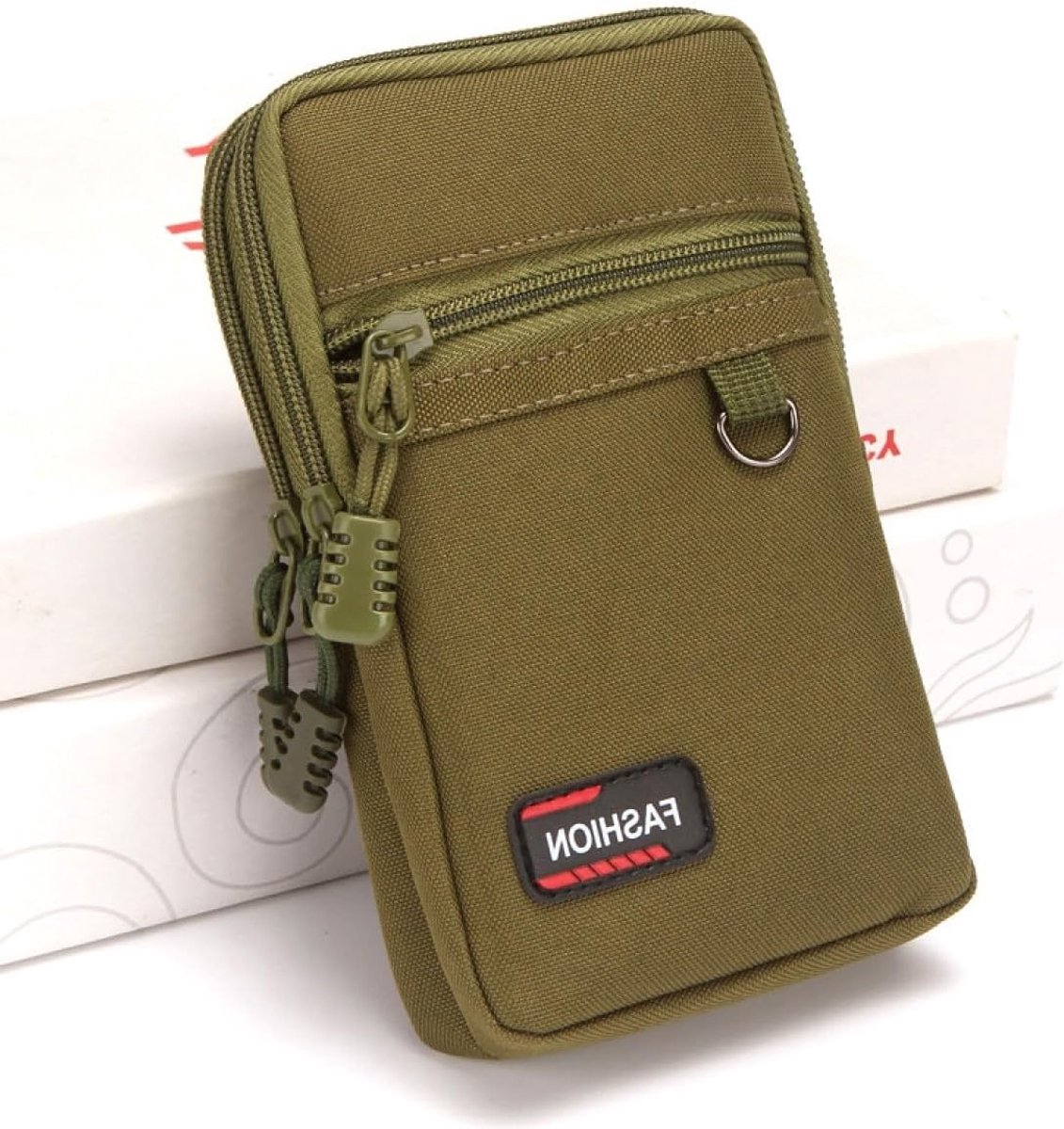 Waterdichte heuptas van nylon voor mobiele telefoons, gereedschap en outdooractiviteiten - ideaal voor wandelen, kamperen en noodsituaties (Groen)