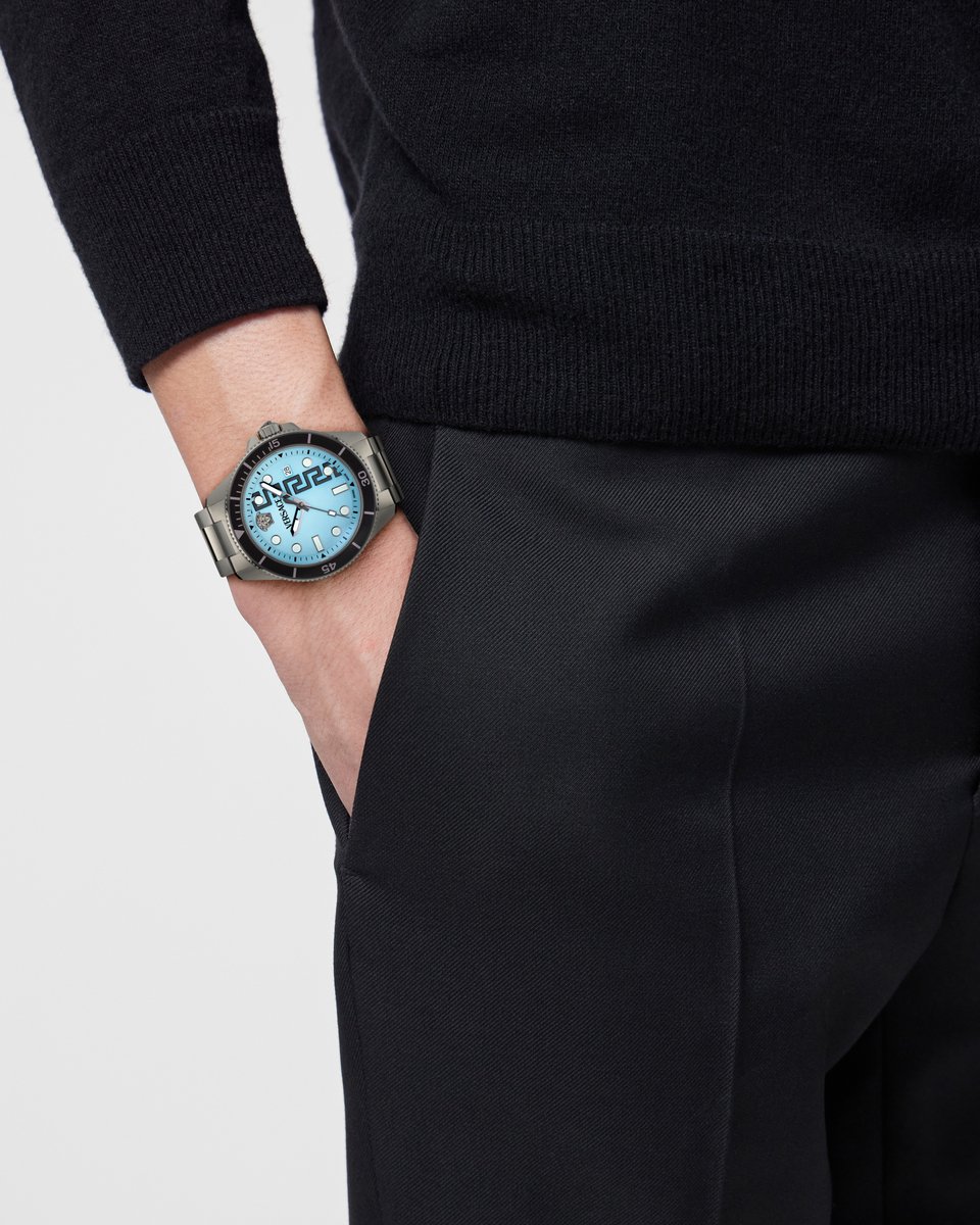 Versace Greca Force VE5J00526 Horloge - Staal - Grijs - Ø 42 mm