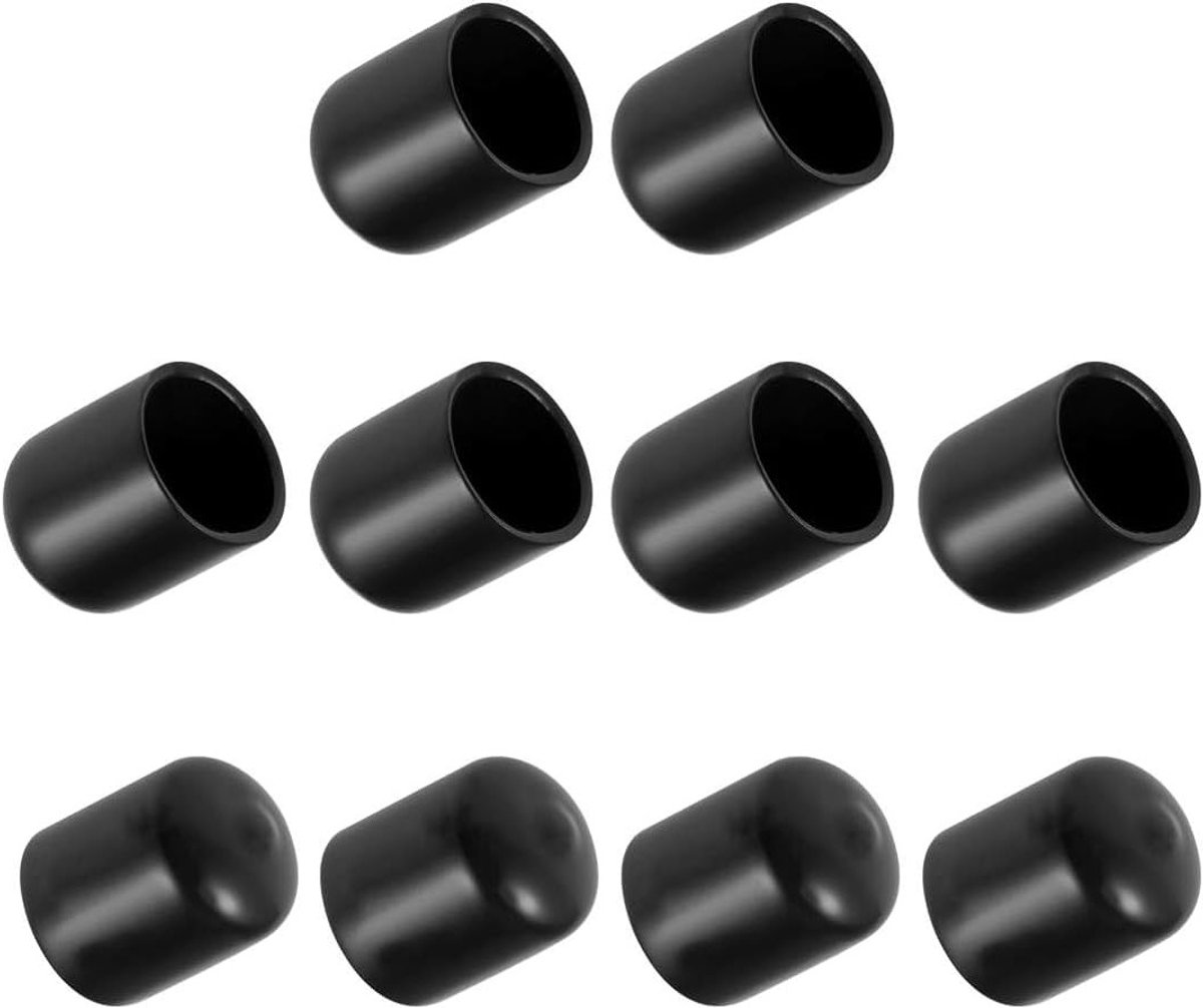 Set van 10 Rubber Einddoppen 18mm ID - Ronde Beschermhoezen voor Schroeven en Bouten, Ideaal voor Meubelbescherming en Klussen