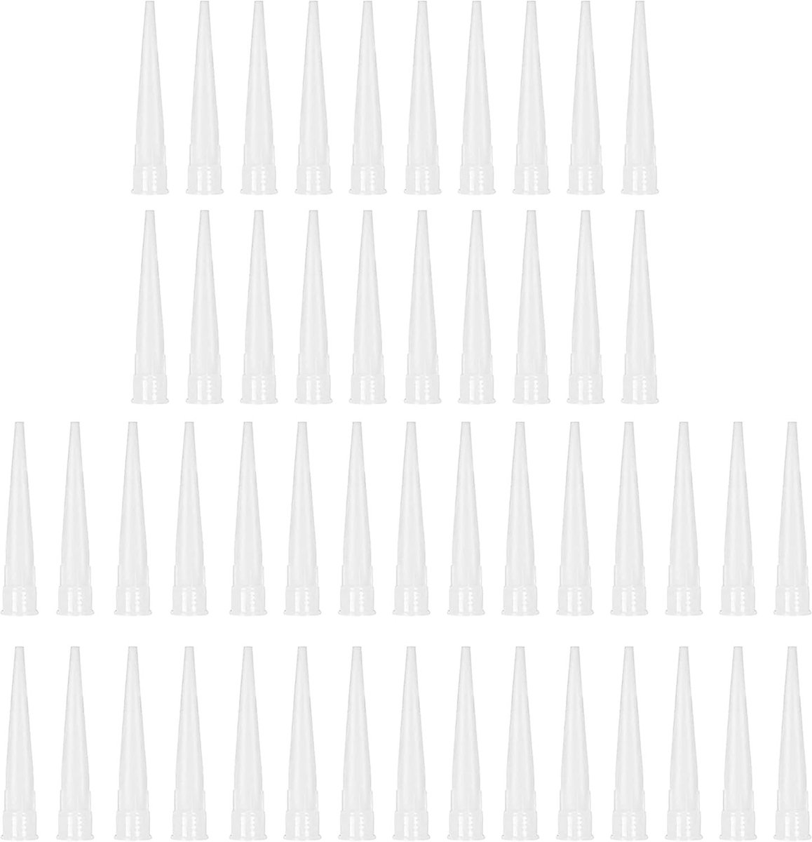 Set van 50 Silicone Tips en Nozzles voor Lijm en Kitpistolen, Perfect voor Precisiewerk en Creatieve Projecten