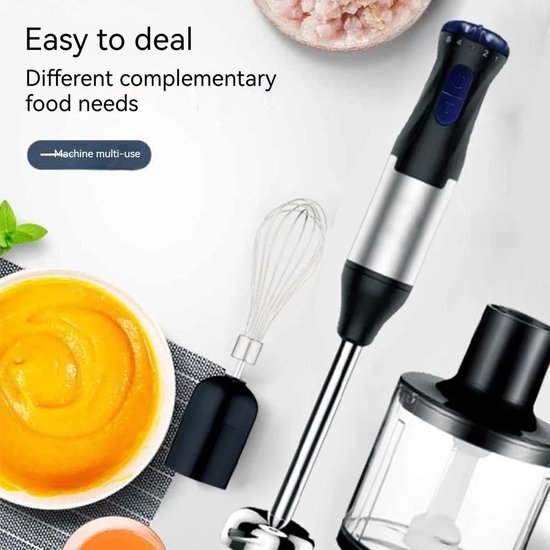 DIMICO - Staafmixer Set 4-in-1 - Staafmixers - Handblender 1000W - Met Garde en Maatbeker - 5 Snelheden - Mixen Pureren Hakken Kloppen van Merkloos — afbeelding 3