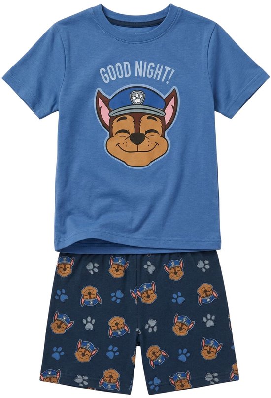 Paw Patrol Shortama - Maat 110/116 - Katoen - Blauw - Kind