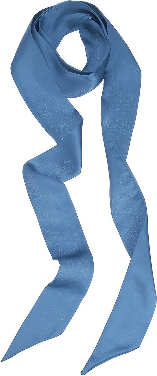 Stijlvolle Ribbonsjaal voor Dames, Effen Kleur, Lange Neckerchief, Zijde, Haaraccessoire en Sjaal voor Elke Gelegenheid