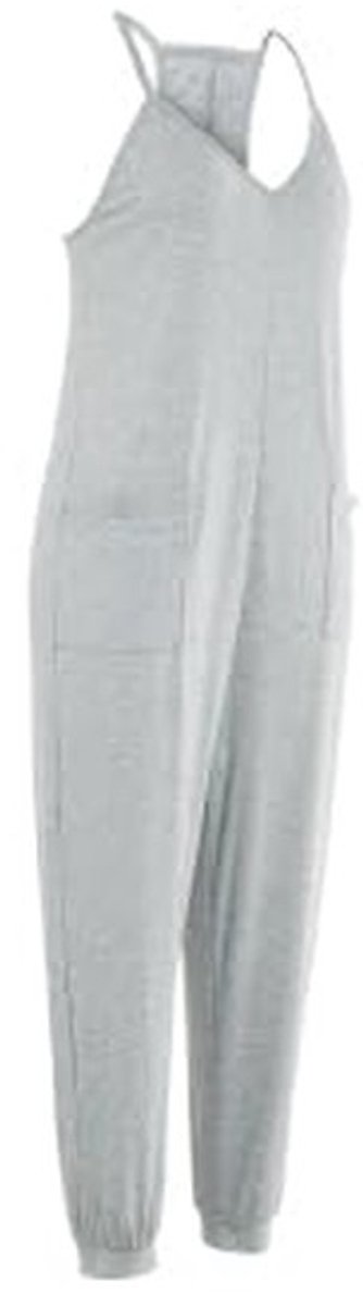 Seb2 - Dungarees - Zomer Overalls - Losse Jumpsuit met Zakjes - Grijs - Elegante Playsuit - Geschikt voor Volwassenen - Casual Mode