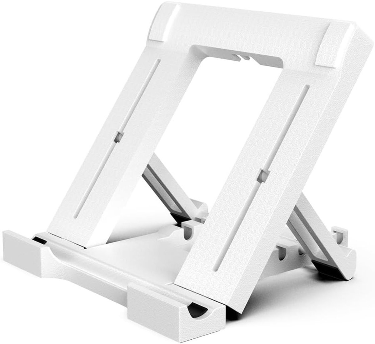 Verstelbare Tabletstandaard en Telefoonhouder voor 7-10 Inch Tablets en Smartphones, Geschikt voor iPad, Samsung Galaxy en Kindle Fire, Wit