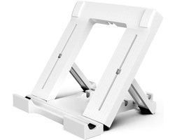 Verstelbare Tabletstandaard en Telefoonhouder voor 7-10 Inch Tablets en Smartphones, Geschikt voor iPad, Samsung Galaxy en Kindle Fire, Wit