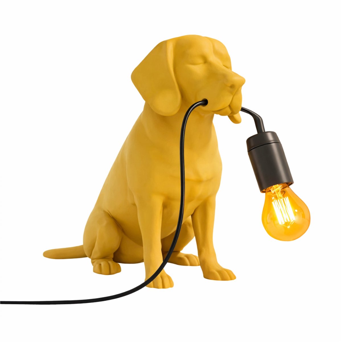 Fiastra Beagle tafellamp - hondenlamp - goud - E14 - 30 x 18 x 25 cm