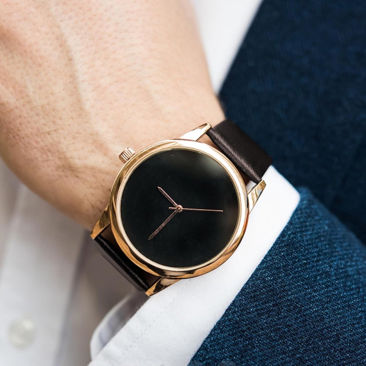 Vintage Leren Horlogeband van Zacht Kalfsleer - Universele Vervangband met RVS Sluiting, 18mm-20mm-22mm voor Stijlvolle Horloges