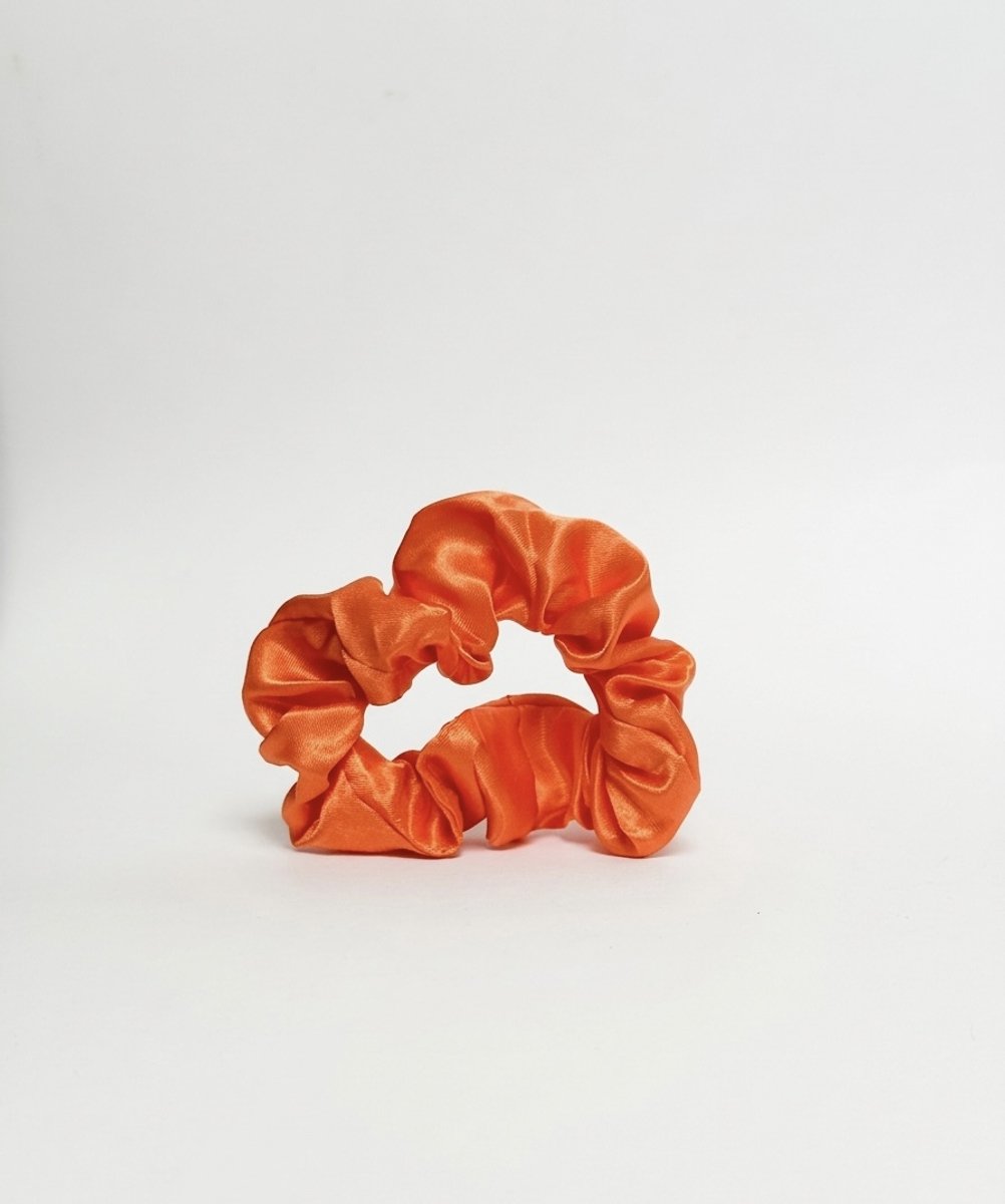 Oranje Scrunchies 3 Stuks – Perfect voor Koningsdag – Satijn Haar Elastiek