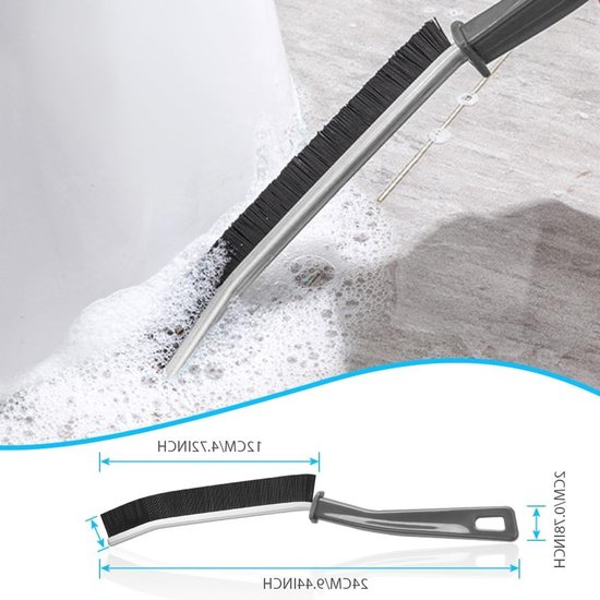 Tear cleaning borstelset met harde haren, 2 stuks, multifunctionele borstel voor voegen en reiniging van Merkloos	 — afbeelding 5