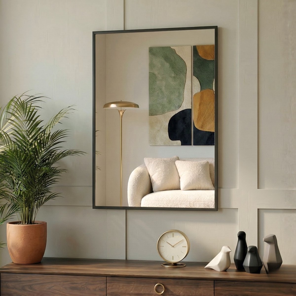 Hangende spiegel SKARP, rechthoekig, 60 x 80 cm