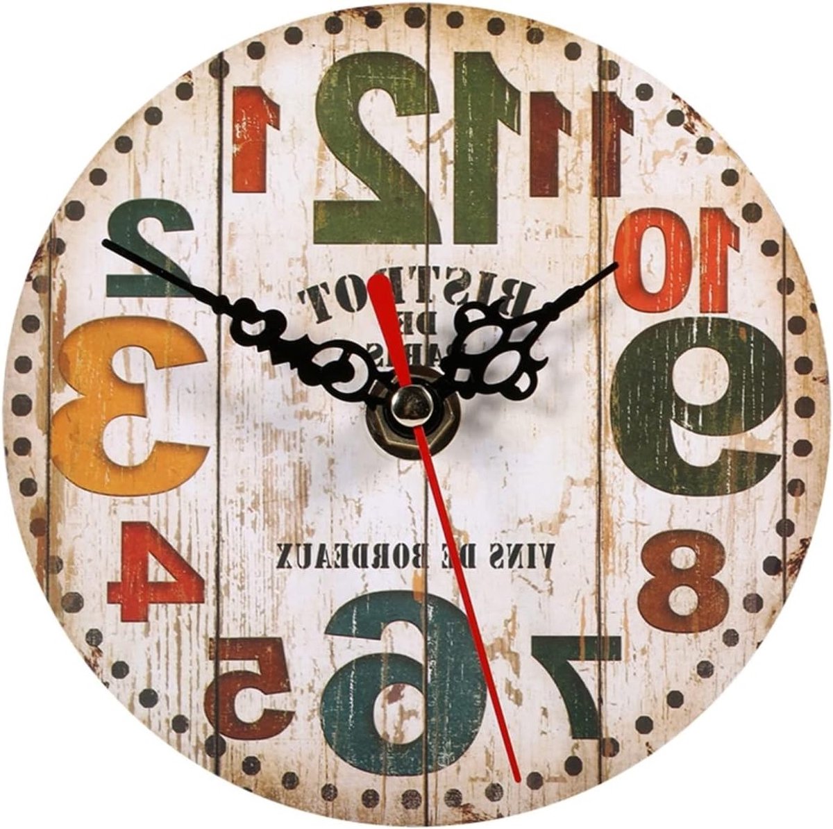 Stijlvolle Vintage Wandklok van Hout voor Thuis, Kantoor en Slaapkamer Decoratie