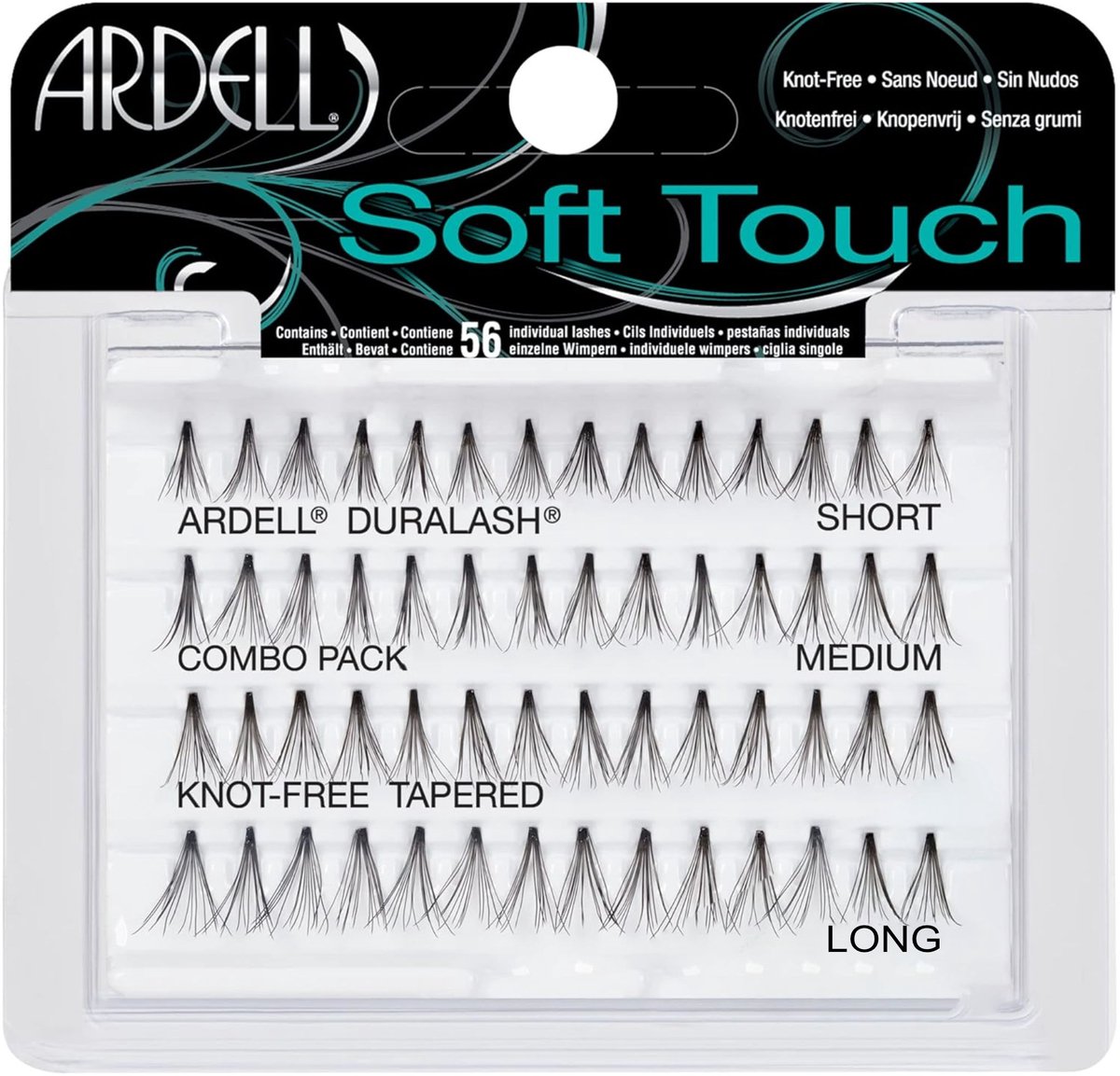Ardell Soft Touch Combo Wimpern 56 Stuks - Wimpernset - Lange Knotloze Wimpers