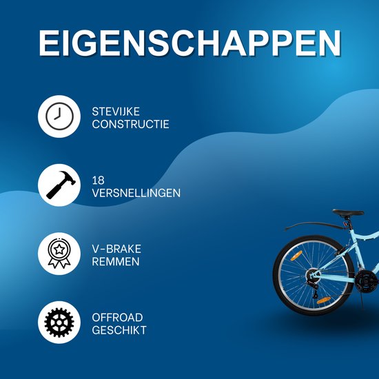 Mountainbike – Voor dames / mountainbiken – 18-speed, V-brake – Stevig, 66 cm, groen — afbeelding 2
