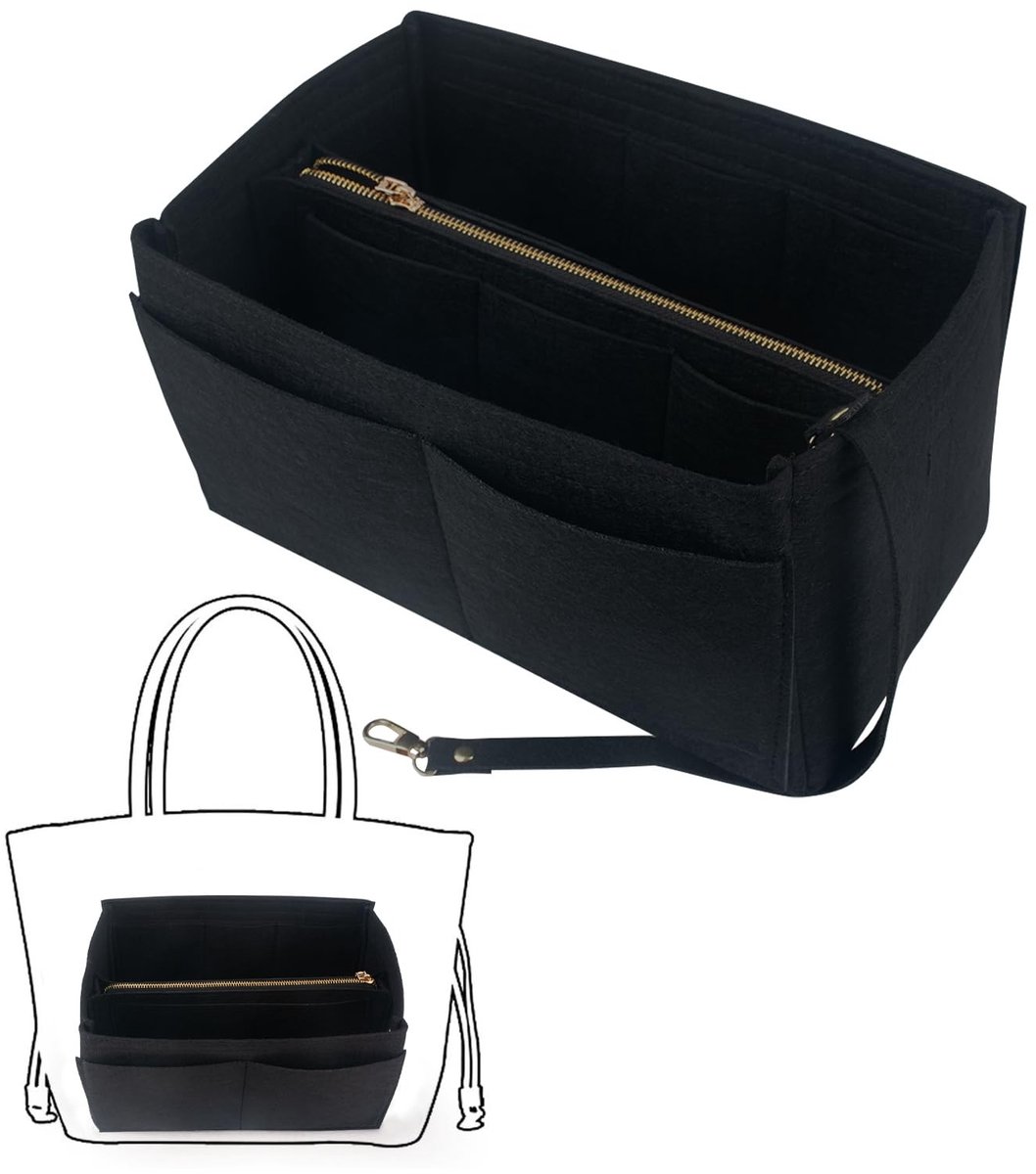 Allecto - Bag Organizer Inlay - Multifunctionele Handtas Organizer - Zwart M - Praktische Inzetstukken - Ideaal voor Handtassen - Ruimtebesparende ...