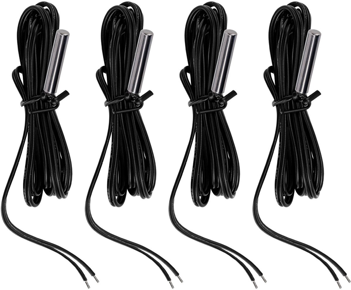 Allecto - Temperatuursensor - 10K 3950 NTC Thermistor Probe - Waterproof Sensor voor Diverse Toepassingen - Set van 4 Stuks - Nauwkeurige Metingen ...