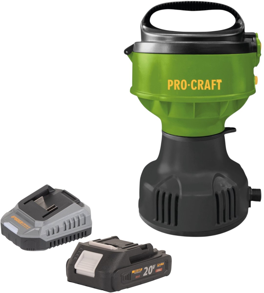 Procraft CPN22bb accu-zwembadpomp 20 V 3200 l/u + 1x accu 2,0 Ah + oplader
