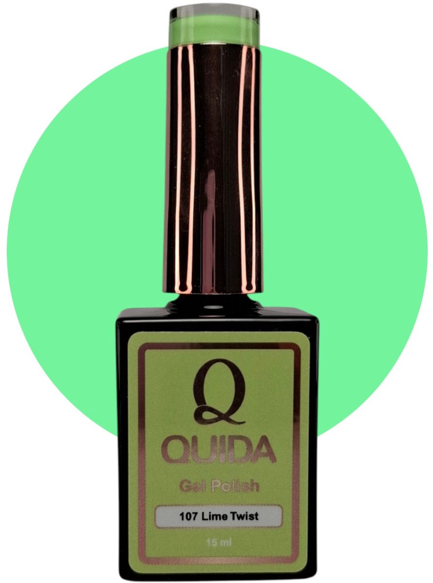 Quida Gelpolish Lime Twist #107 – Levendige Limegroene Gel Nagellak