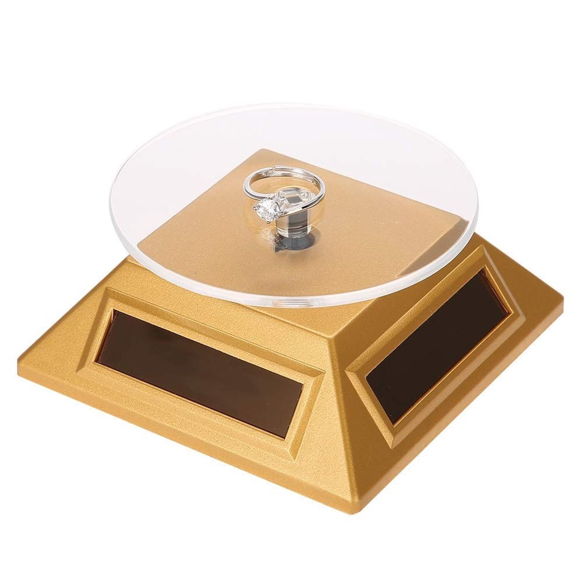 Allecto - Sieradendisplay standaard - Roterend horloge - Milieuvriendelijk en gebruiksvriendelijk - Zwart - 360° draaiplateau - Perfect voor tentoo...