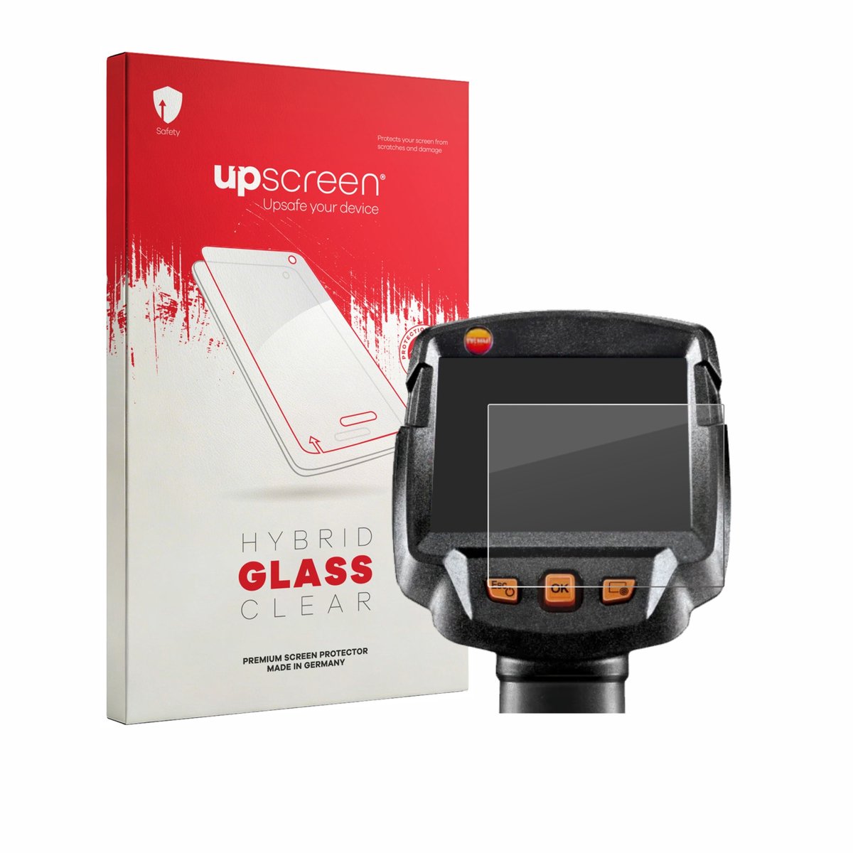 upscreen - Screenprotector voor Testo 872 - Folie Beschermfolie Beschermglas transparant