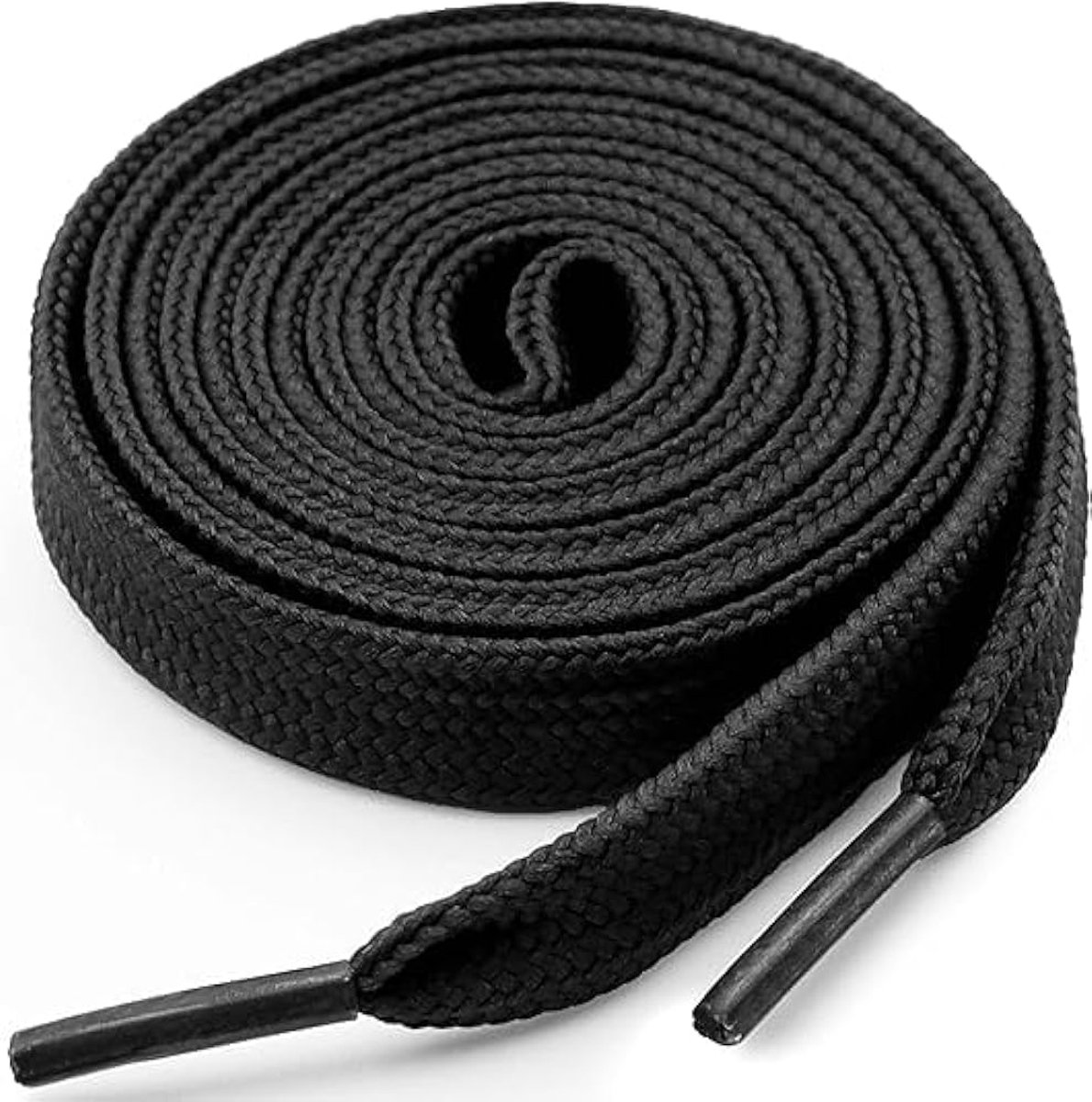Veters - Schoenveters - 100 cm - Platte veters - Shoelaces - 1 paar - Mode accessoire - Sneakers veters - Vervangende veters - Zwart - Jonyx