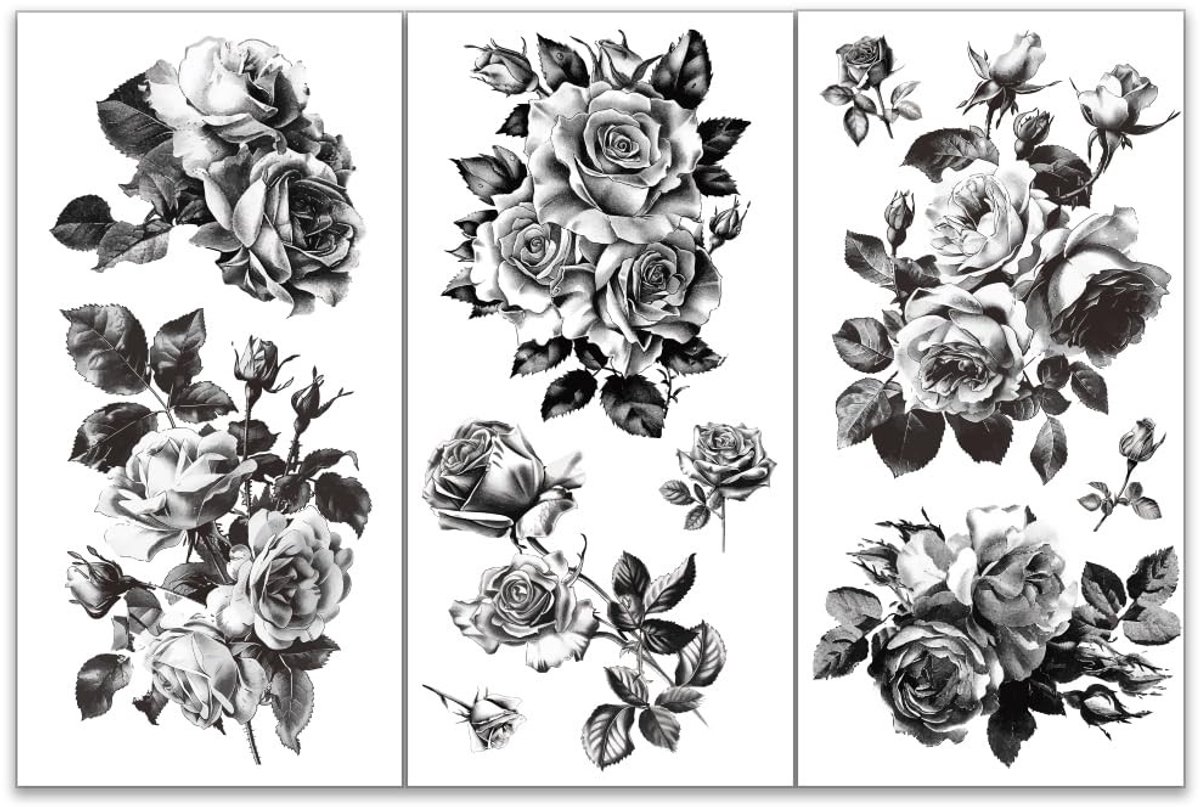 Allecto - Rozen Transferstickers - Decoratieve wrijfstickers - 15 x 30 cm - Bloemen Wrijven - Creatief voor Meubels - Geschikt voor Hout en Glas