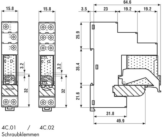 Finder Stekker/printrelais 40.61.8.230.0000 – 230V AC, 16A, 1 Wisselcontact, AgNi, 12,4 Mm Breed – 2 Stuks – Geschikt Voor Industriële Toepassingen