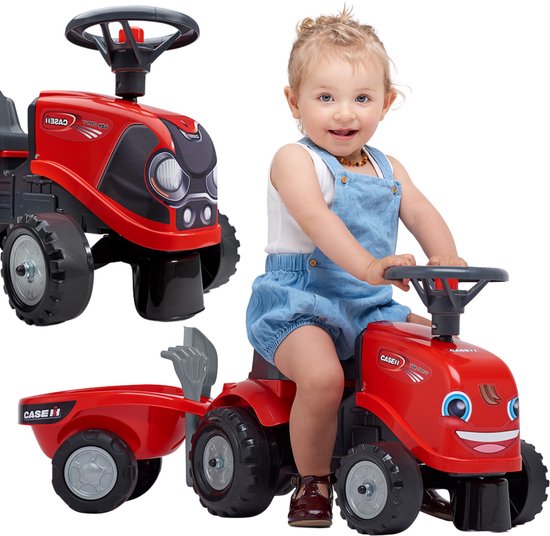 Falk Baby Case IH Ride-On - Jongens - Rood - Tractor