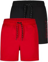 Jack & Jones Heren Short JPSTMAUI Swim Mix 2 Pack regular fit Rood XXL Volwassenen Zwemshort / Zwembroek