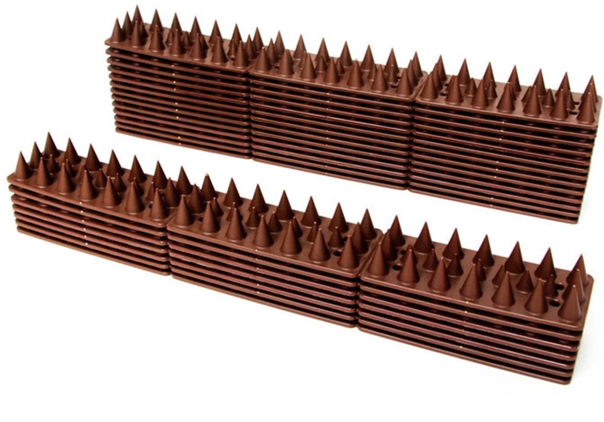 Allecto - Eekhoorn Afweermiddel - Duiven Spikes - Kunststof - Buiten Gebruik - Vogelbescherming - 22ft Spikes - 20 Stuks Bruin