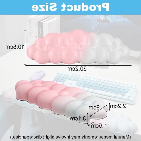 Ergonomische Polssteun Set van 2 - L-vormige Traagschuim Polssteun voor Kantoor en Gaming, Antislip en Comfortabel — afbeelding 5