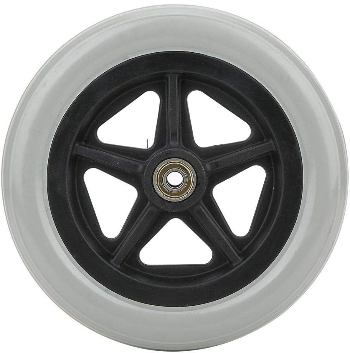 Dailygoody - Voorwielen Fauteuil Roulant - Antislip Rubber - Grijs - Voor Maximaal 120 kg