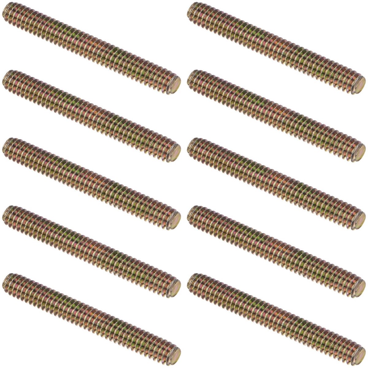 Dailygoods - Dailygoody - Schroefdraadstangen - Meubelmontage - Zinkkleur - Koolstofstaal - 10 stuks - Geschikt voor massief houten meubels
