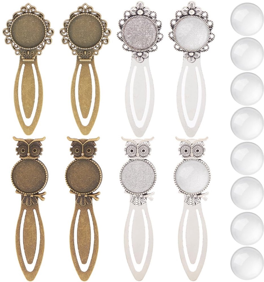 Dailygoods - Dailygoody - Vintage Bladwijzers Set - DIY Bladwijzers - Metalen Bladwijzer Clips - Natuurlijke Gedroogde Bloemen - Decoratieve Boekmarkeringset - Ges...