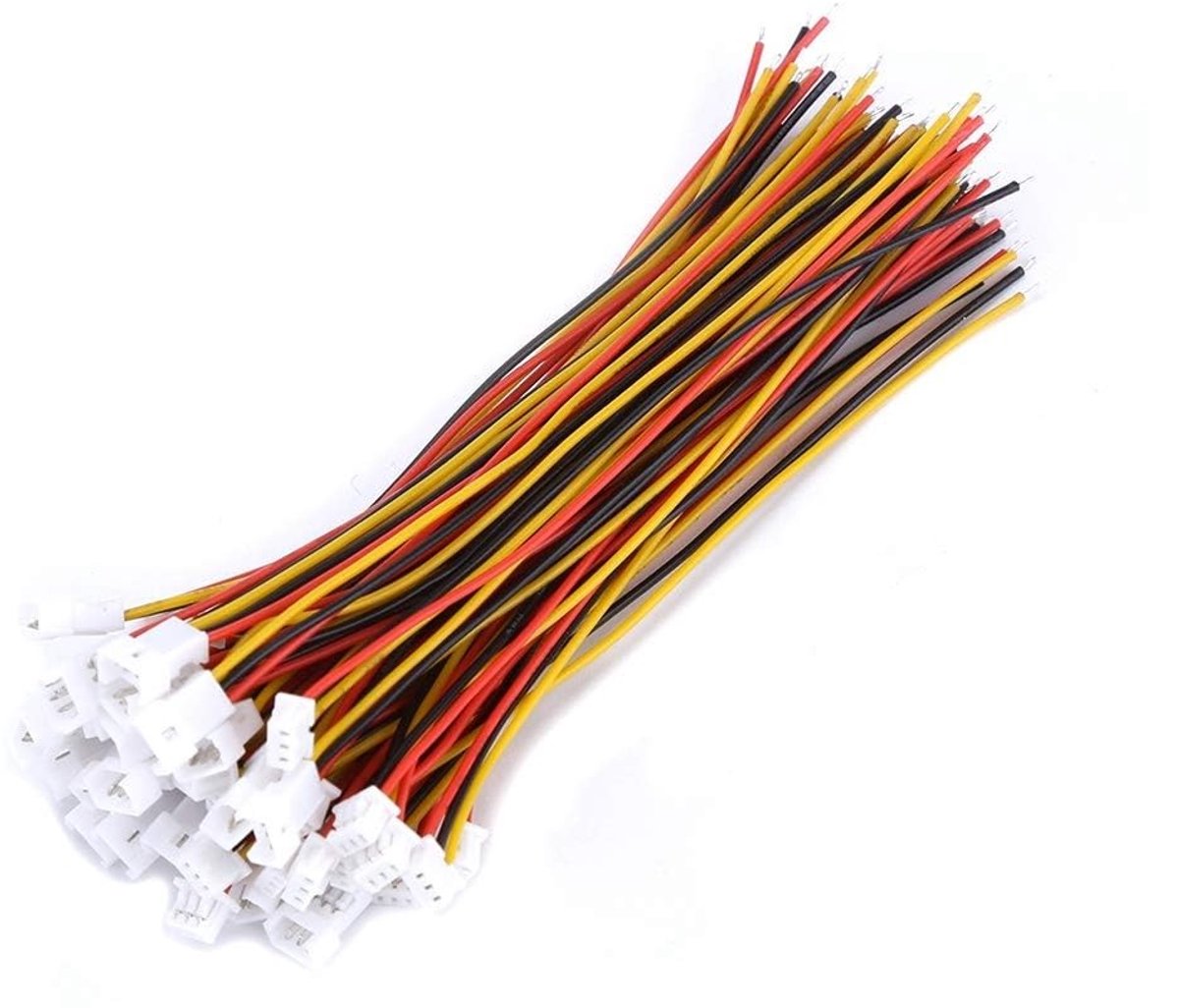 Dailygoods - Dailygoody - 20Sets Micro Stekker en Stopcontact - 100mm Draden Kabels - 1,25 MM 2-Pins/3-Pin - Geschikt voor Huishoudelijke Appar...