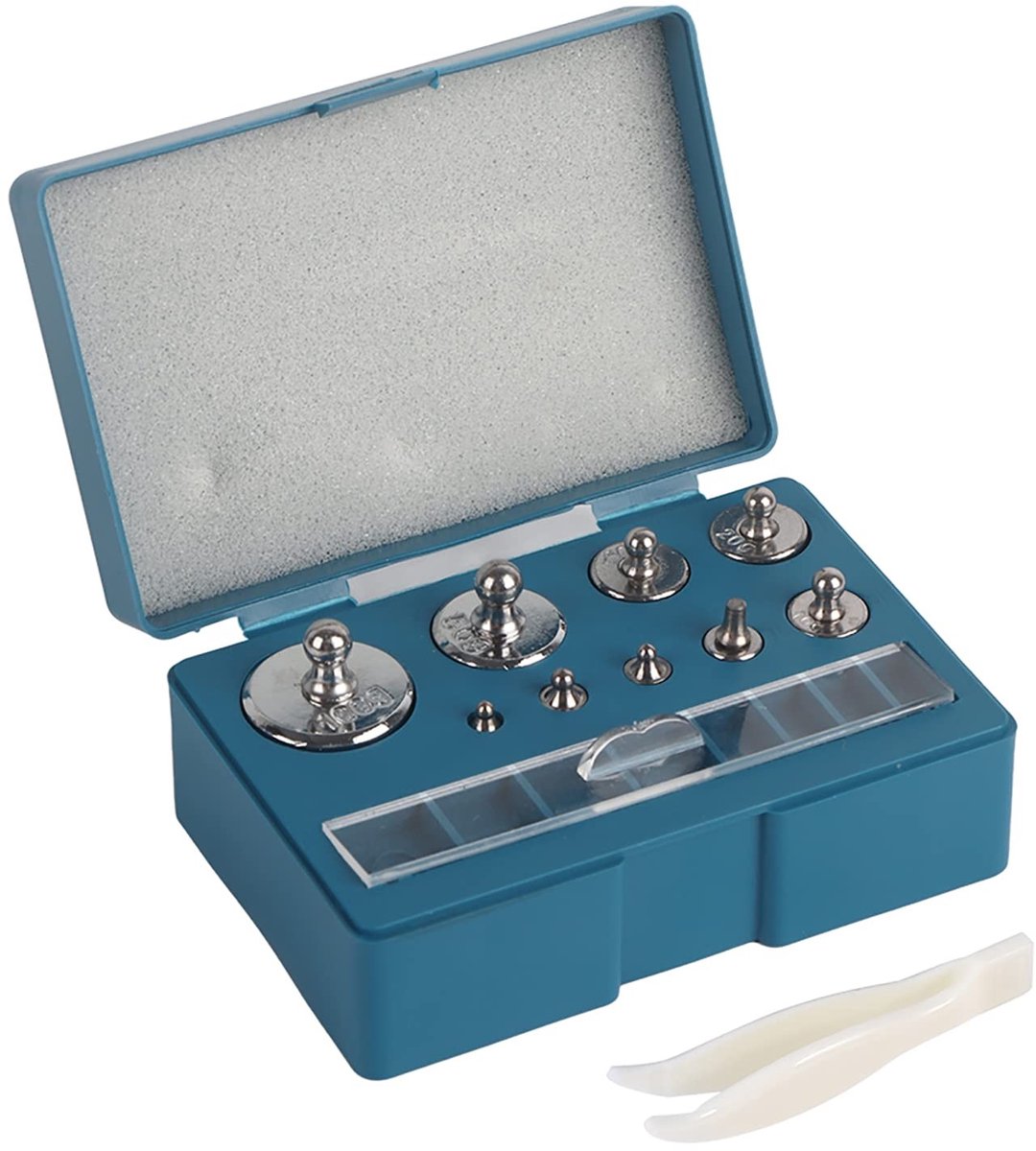 Dailygoods - Dailygoody - Kalibratiegewichten - Precisie-kalibratiegewicht - 17 stuks - Roestvrij staal - Testweegschaal - Geschikt voor laboratoria - Zilver
