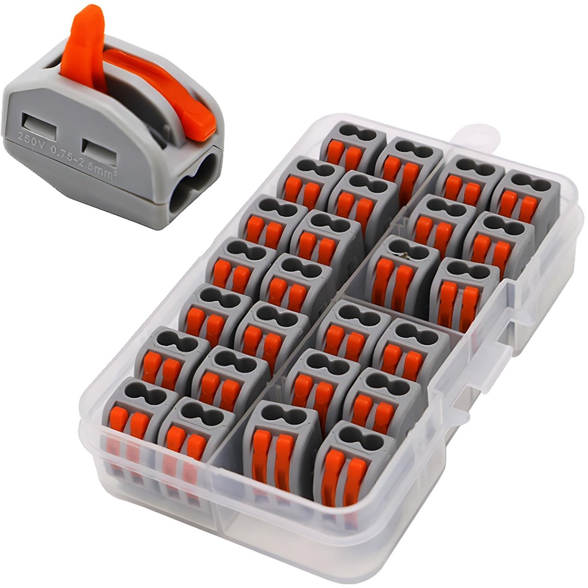 Dailygoods - Dailygoody - Hendelmoerconnector - Compacte Draadconnectoren - Veilig en Betrouwbaar - 26 Stuks Assortiment - Geschikt voor 28-12AWG Draad - Ideaal vo