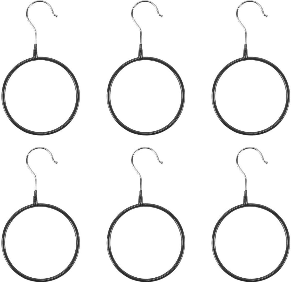 Dailygoody - Riemhanger - Stropdashanger - Antislip - Wit - Sjaalhangers - Kastorganizer - 6 Stuks
