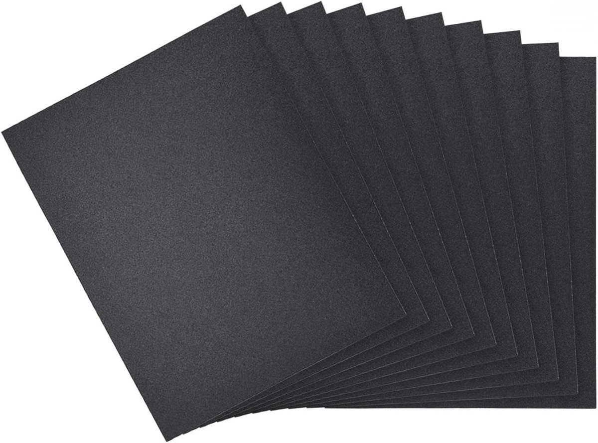 Dailygoody - siliconencarbide schuurpapier - 180 korrel - waterbestendig - 9 x 28 cm - voor hout en metaal - 10 stuks - geschikt voor schuurmachines