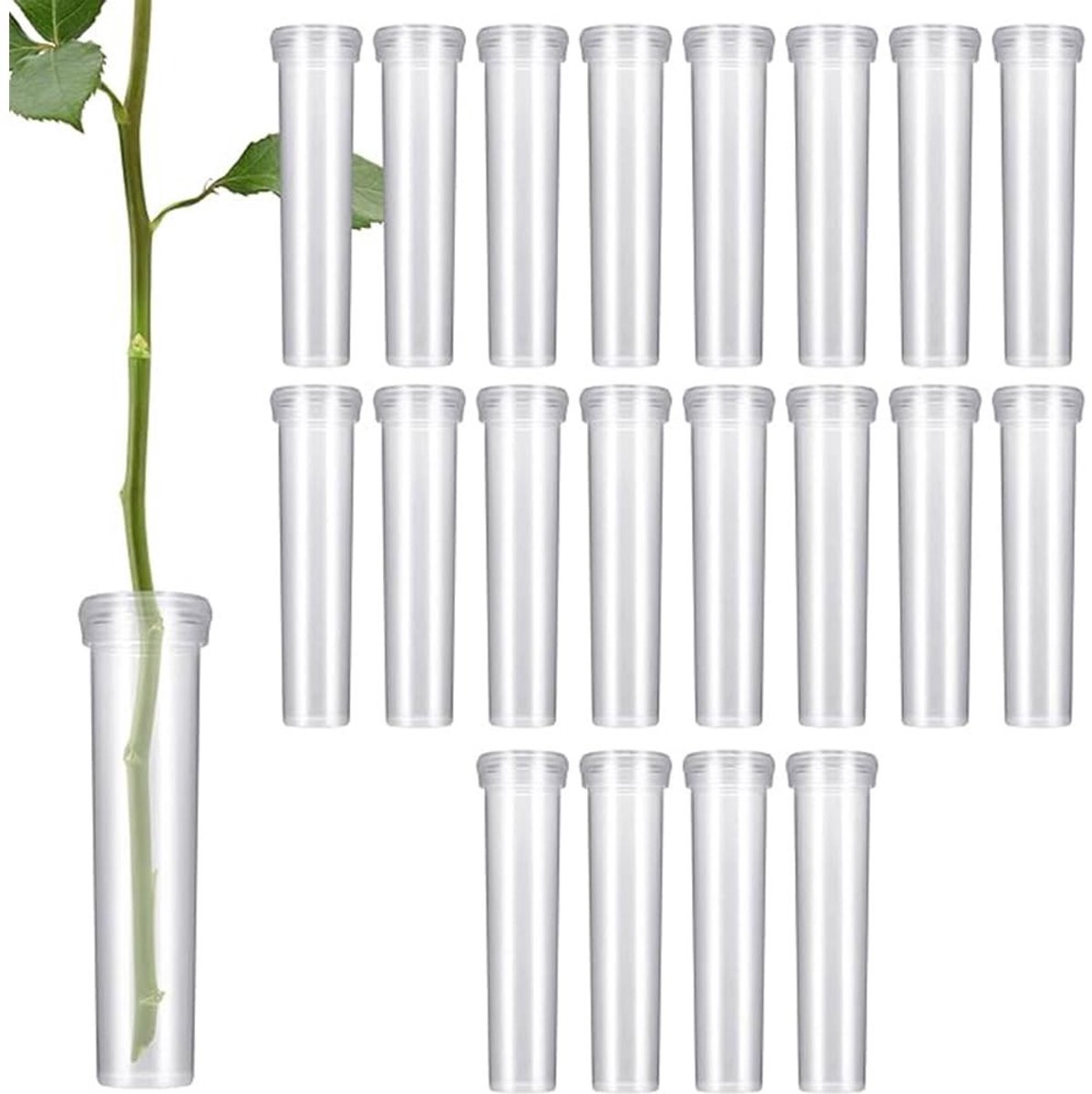 Dailygoods - Dailygoody - Orchideeënbuisjes - Bloemen waterbuisjes - Herbruikbare duurzame flacons - Doorzichtig - Bloemstuk accessoires - 20 stuks