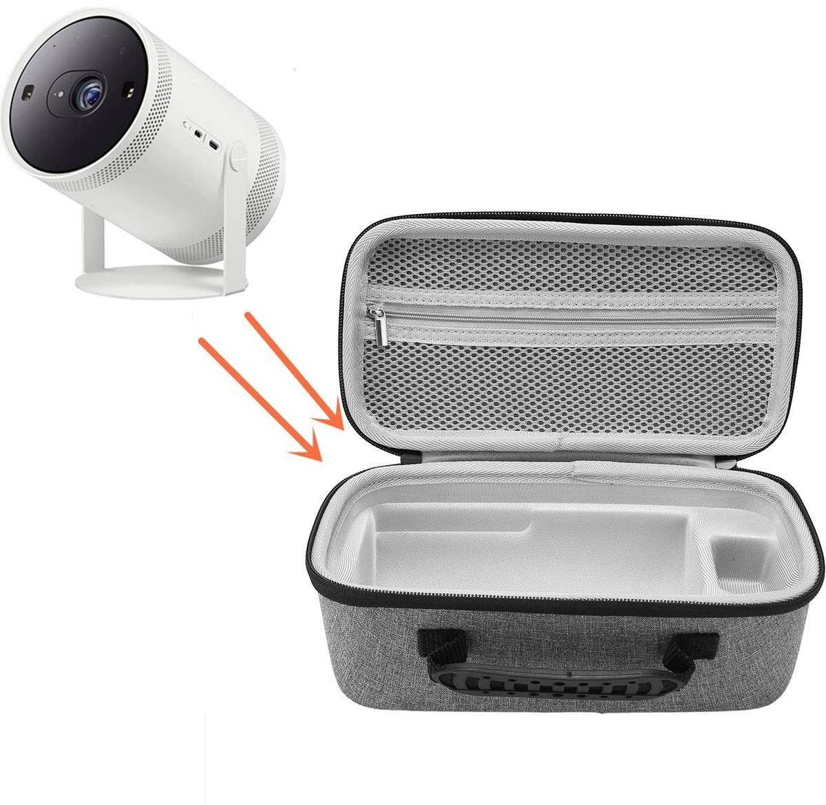 Dailygoods - Beschermhoes voor Capsule 3 Projector met Harde Draagbare Reistas