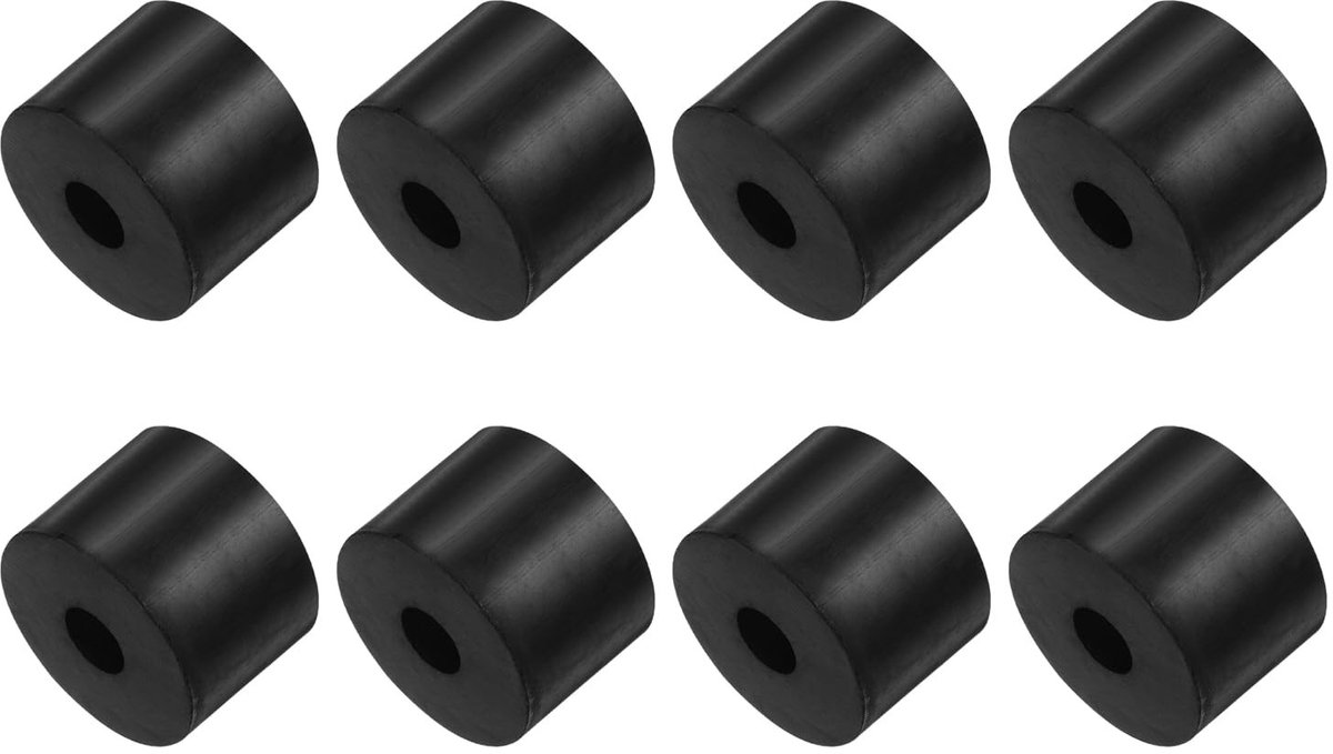 Dailygoods - Dailygoody - Rubberen spacers - Anti-vibratie isolatiepads - Duurzaam en veelzijdig - Zwart - Schokabsorptie - Geschikt voor mechanische apparaten, au...