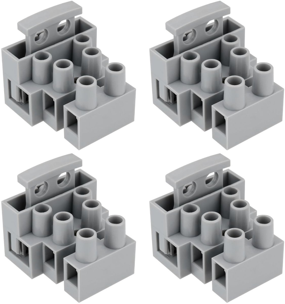 Dailygoods - Dailygoody - FFuse Blok 3-polige 10A - Veiligheid voor Elektrische Apparatuur - Duurzaam en Betrouwbaar - Geschikt voor Thuisgebruik - Veiligheid