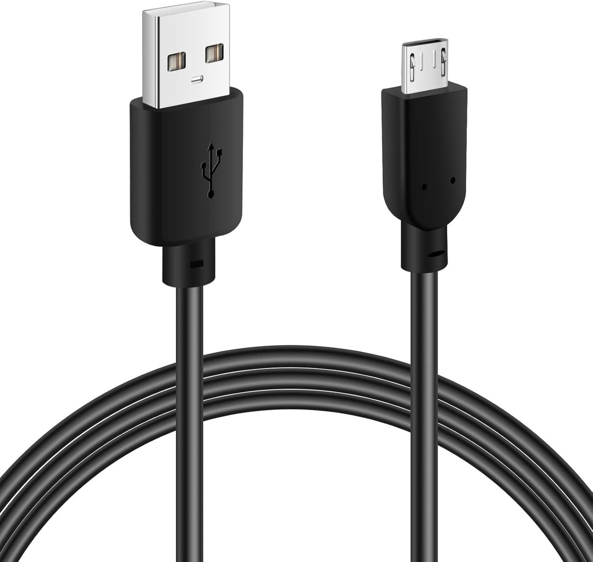 Dailygoods - Dailygoody - USB Kabel - Micro-USB - 1 Meter lengte - Geschikt voor Nikon COOLPIX - Hoge kwaliteit - Duurzaam en flexibel - Zwart